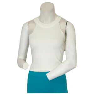 Women White Sleeveless Shirt